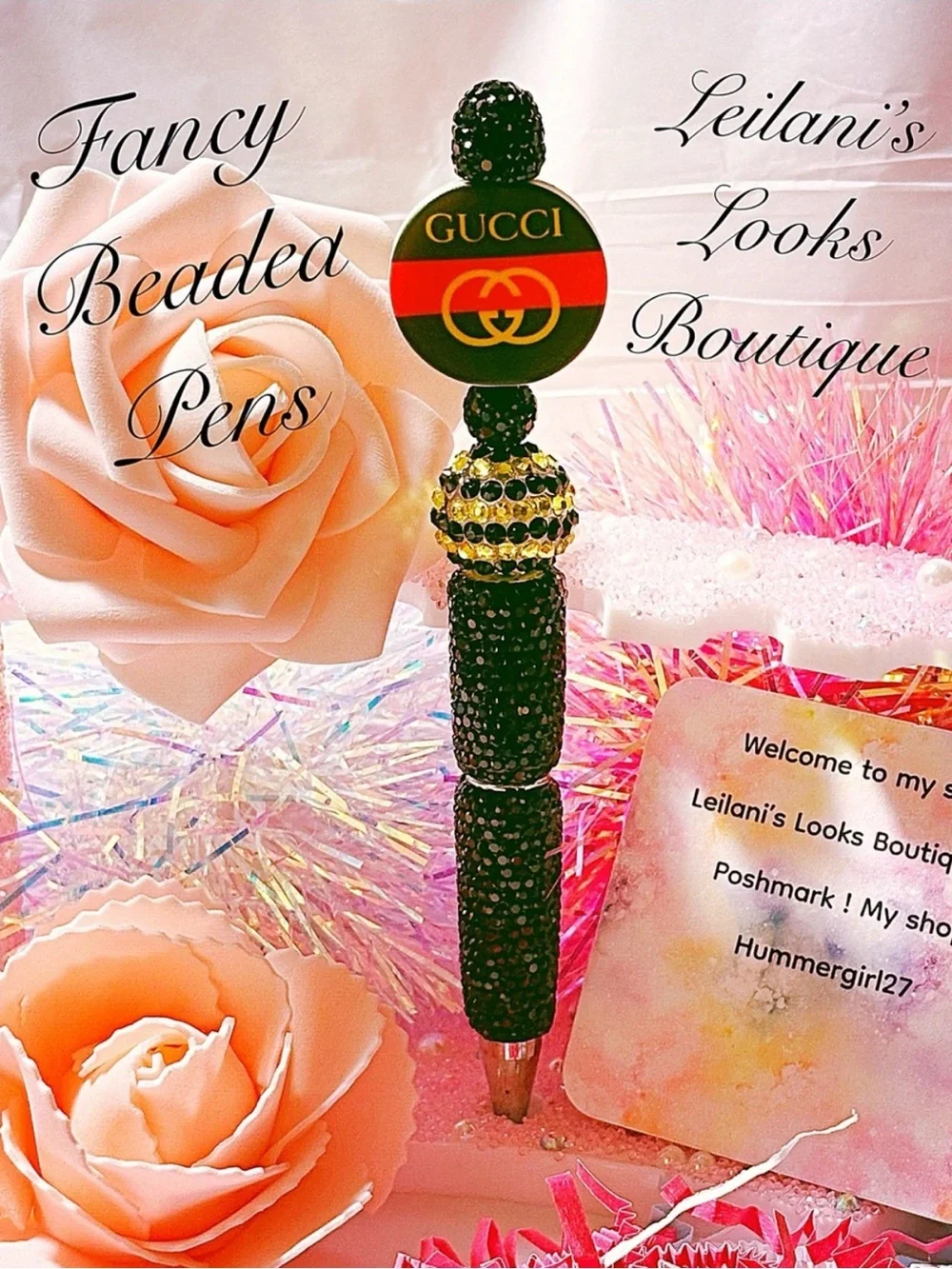Fancy beaded Pen/gifts/multicolor circle/girly/multicolor beads